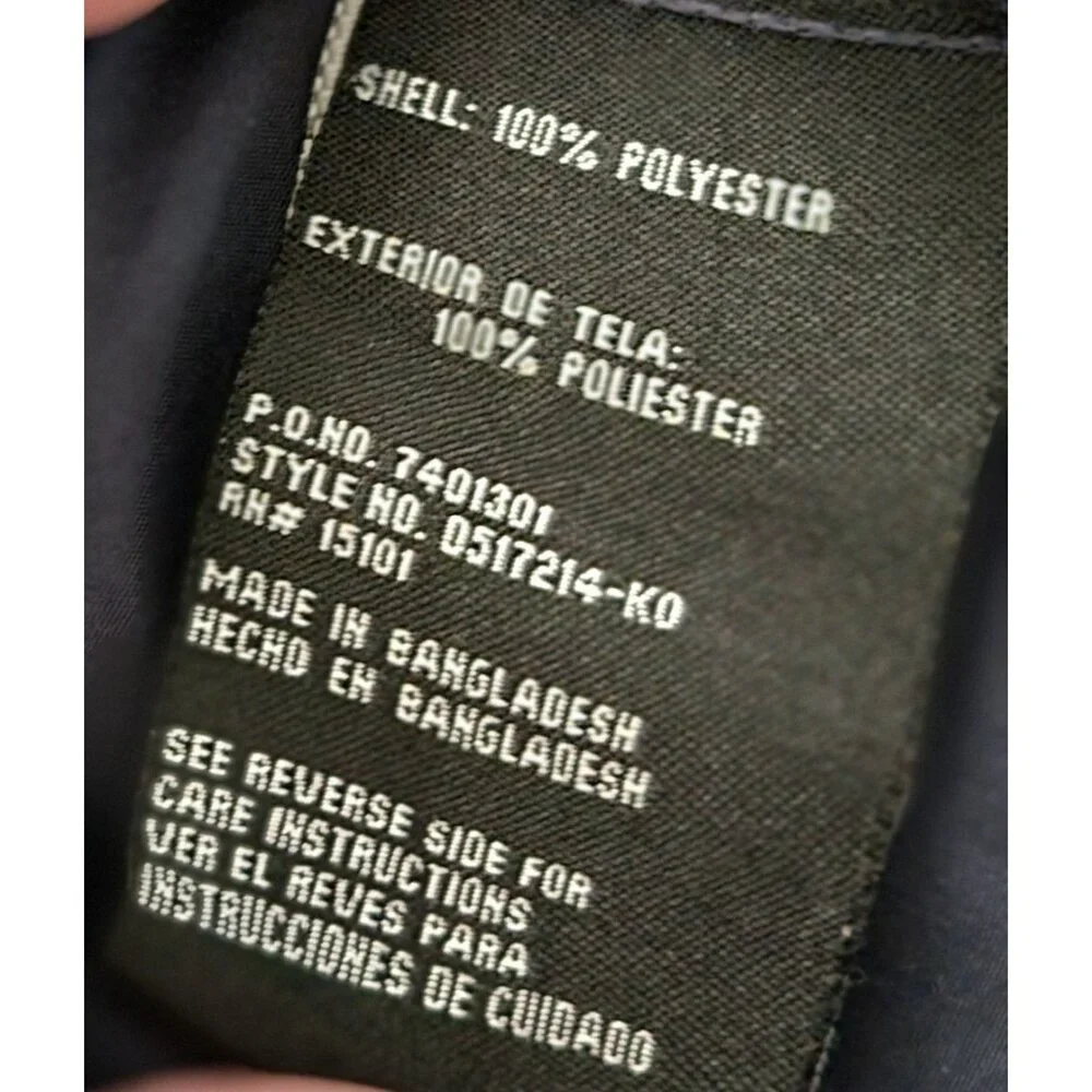 Womens Lightweight Packable Navy Parka With Hood & Adjustable Waist By D.E.T.A.I - Picture 4 of 6